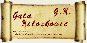 Gala Milošković vizit kartica
